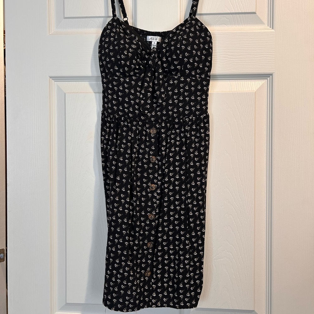 AUW Black and White Patterned Summer Dress